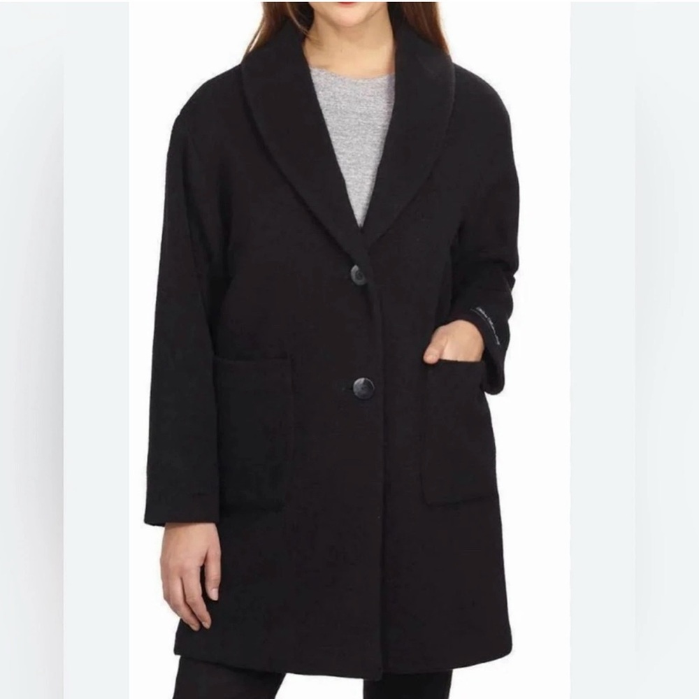 Derek LAM 10 Crosby 2 Button Oversize Coat Wool Mohair Alpaca blend  XL
